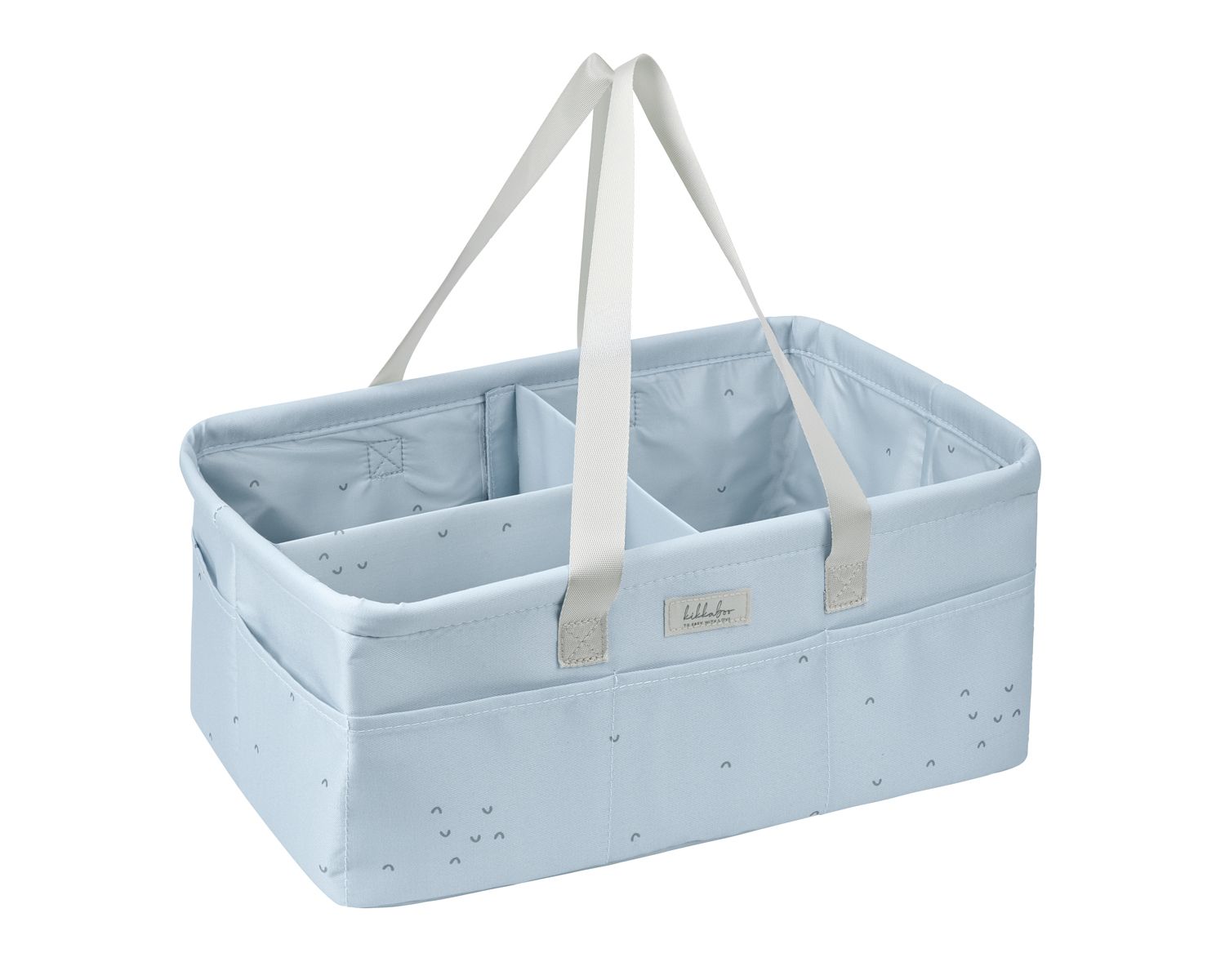 Kikkaboo Wickeltasche, Korb, Windelorganizer faltbar Griffe abnehmbare Trennwand blau - Bild 1