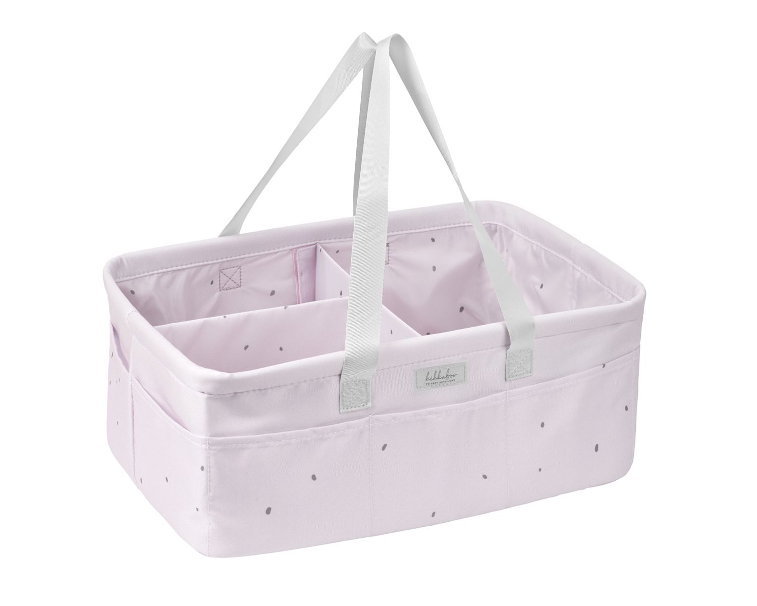 Kikkaboo Wickeltasche, Korb, Windelorganizer faltbar Griffe abnehmbare Trennwand rosa - Bild 1