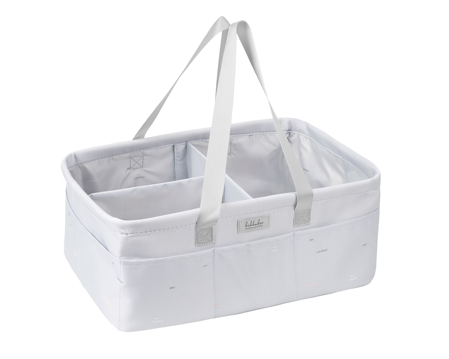 Kikkaboo Wickeltasche, Korb, Windelorganizer faltbar Griffe abnehmbare Trennwand wei&szlig; - Bild 1