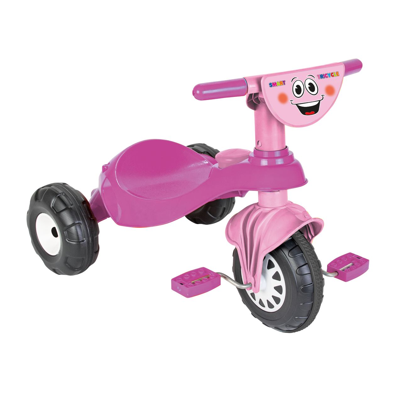Pilsan Dreirad Smart 07132 Pedale, Hupe, Kunststoffreifen, ab 3 Jahren bis 35 kg rot pink - Bild 1
