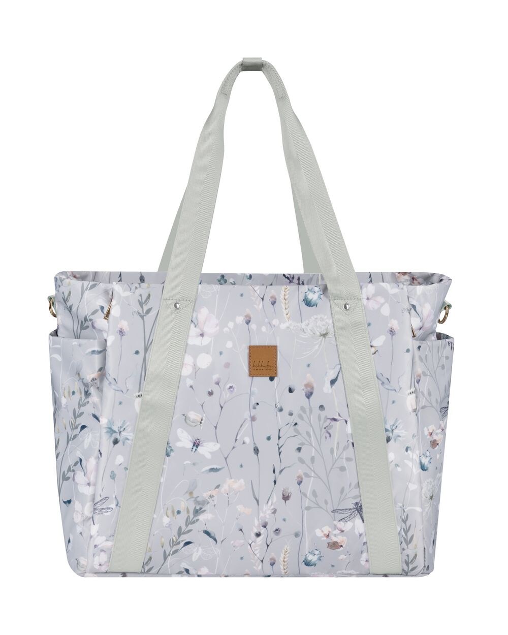 Kikkaboo Wickeltasche Florence Wickelunterlage, Reißverschluss, Flaschentaschen grau