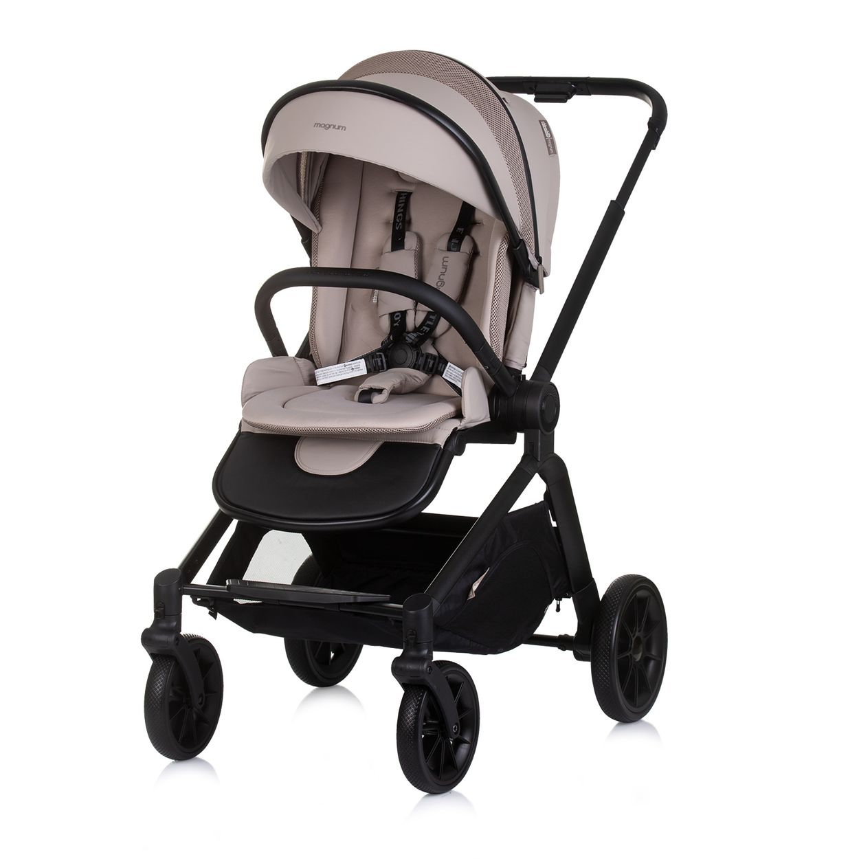 Chipolino Kombikinderwagen Magnum 3 in 1 Babywanne Sportsitz i-Size Babyschale beige - Bild 1