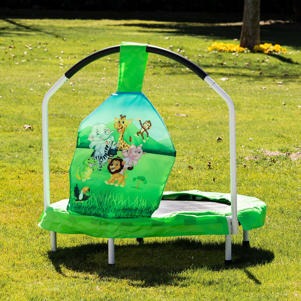 Chipolino Kindertrampolin Mini 91 cm Haltegriff, Federabdeckung, bis 120 kg gr&uuml;n - Bild 1