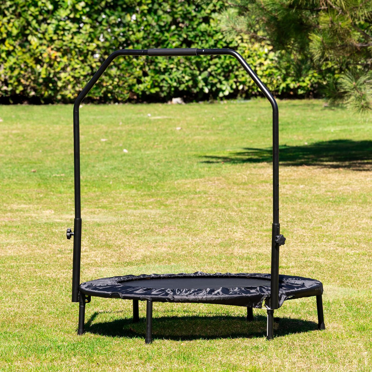 Chipolino Kindertrampolin Fit 94cm Fitness-Trampolin Haltestange wetterbest&auml;ndig schwarz - Bild 1