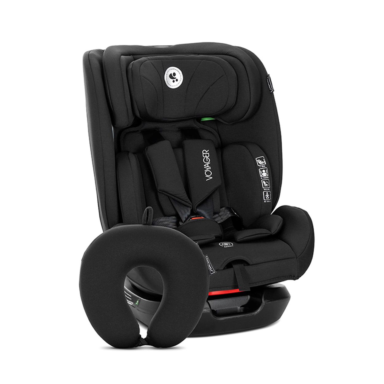 Lorelli Kindersitz Voyager i-Size (40-150 cm) Nackenkissen, Kopfst&uuml;tze, Gurt schwarz - Bild 1