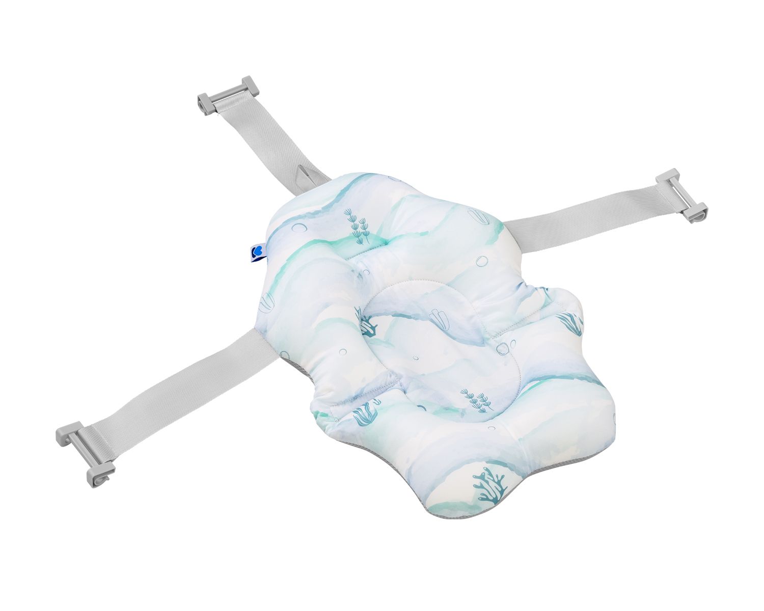 Kikkaboo Baby Badekissen Nubo Wannenauflage Badehilfe Kunststoff-Clips ab Geburt t&uuml;rkis - Bild 1