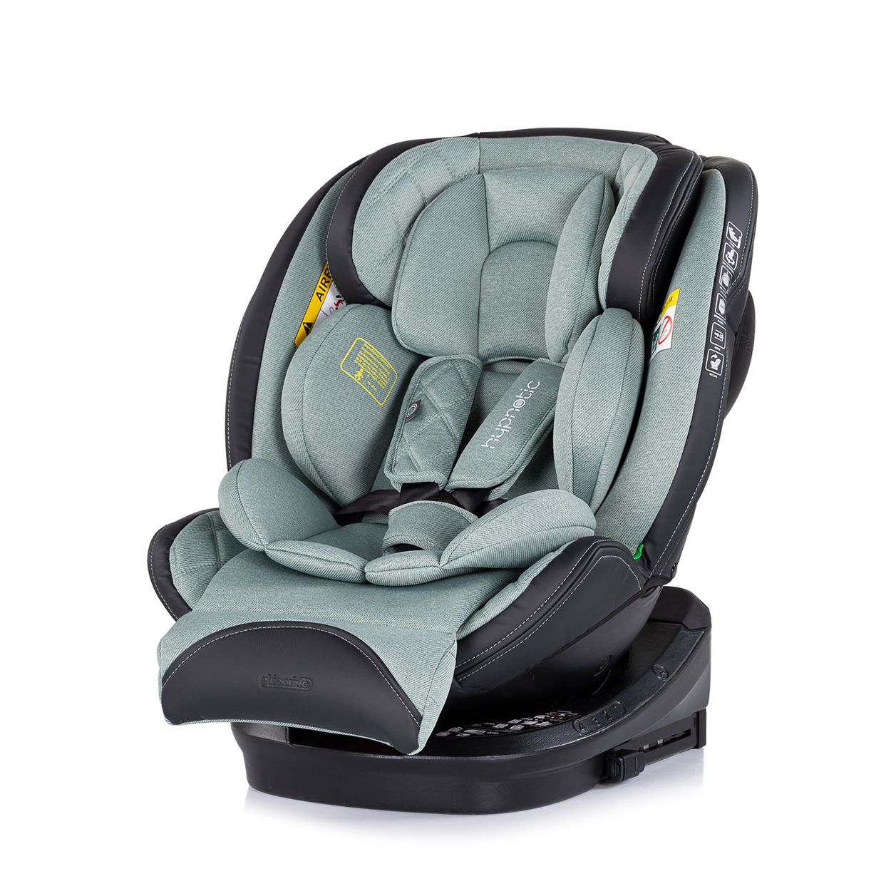 Chipolino Kindersitz Hypnotic i-Size (40-150cm) Isofix, Top Tether, Kopfst&uuml;tze gr&uuml;n - Bild 1