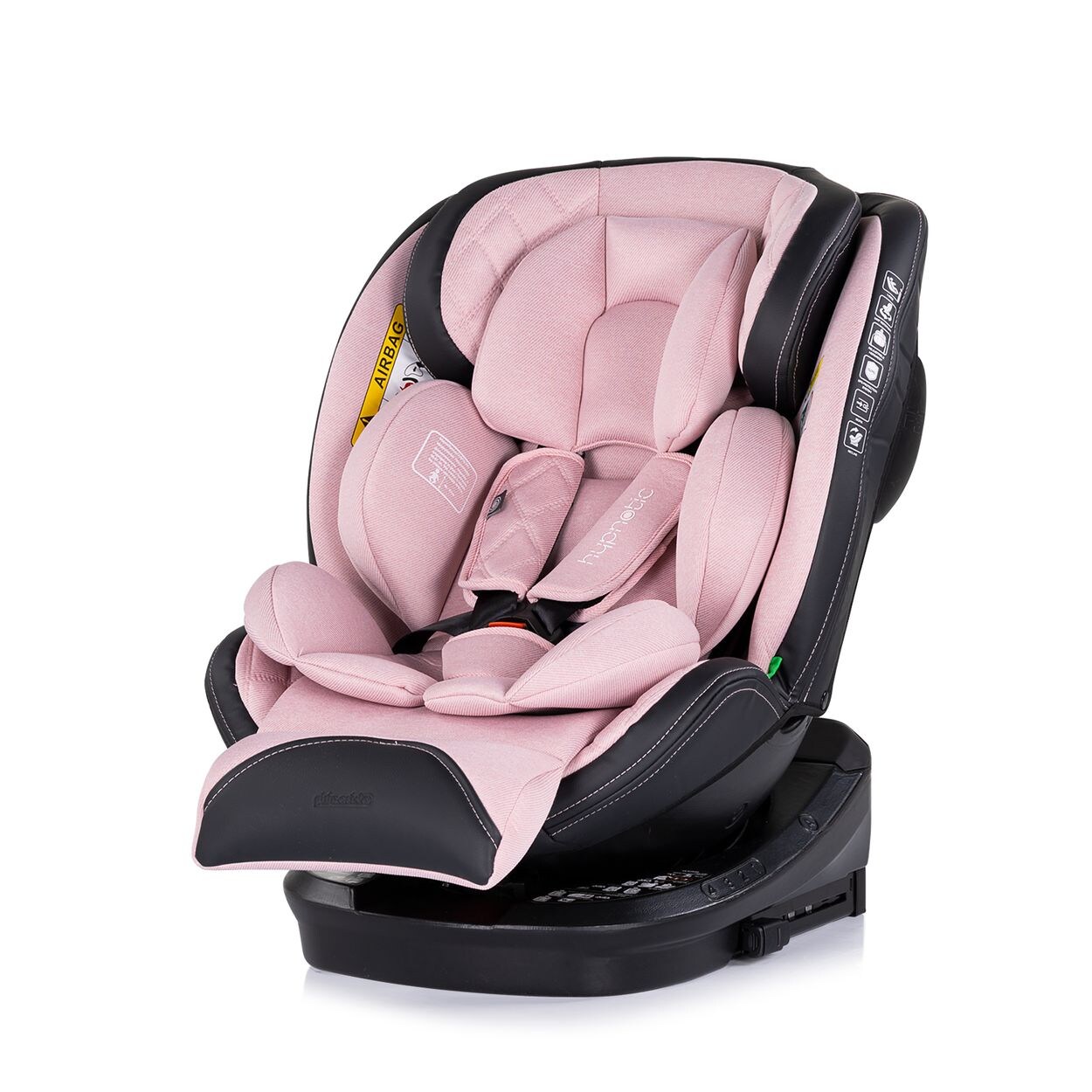 Chipolino Kindersitz Hypnotic i-Size (40-150cm) Isofix, Top Tether, Kopfstütze rosa