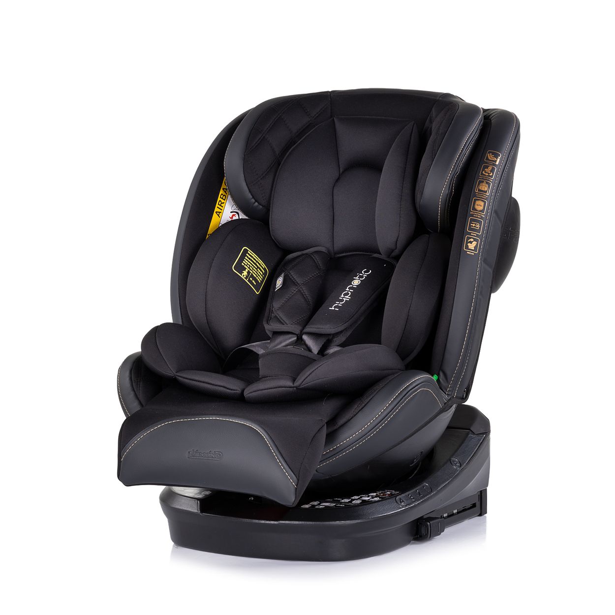 Chipolino Kindersitz Hypnotic i-Size (40-150cm) Isofix, Top Tether, Kopfst&uuml;tze schwarz - Bild 1