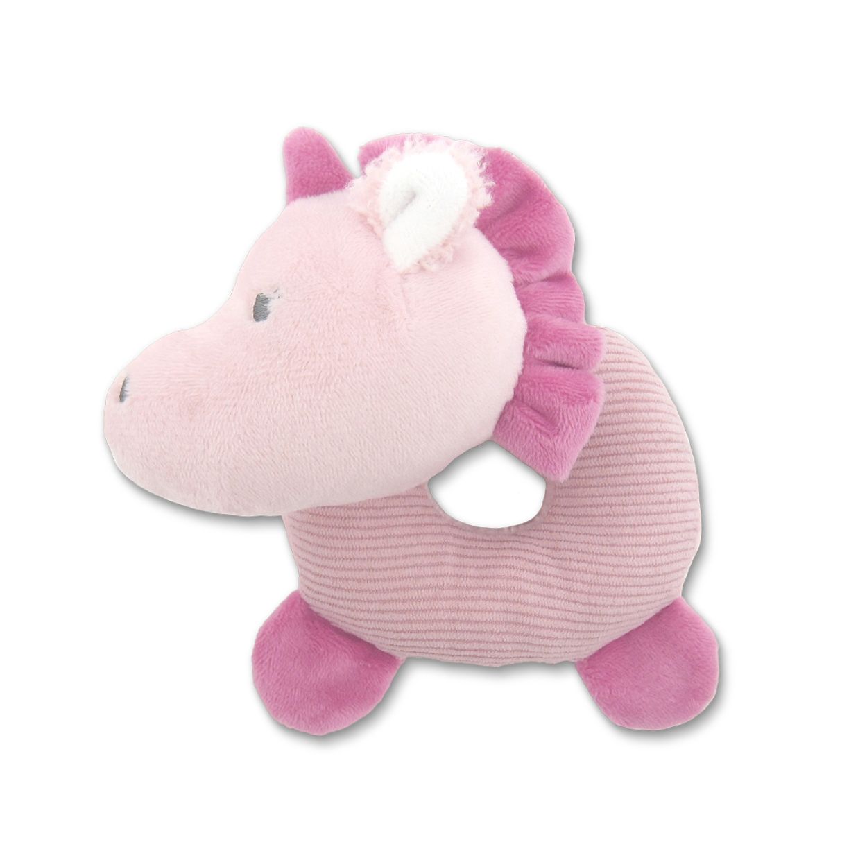 Lorelli Baby Rassel Tiere, Greifling aus Pl&uuml;sch, leuchtende Farben, ab Geburt pink - Bild 1