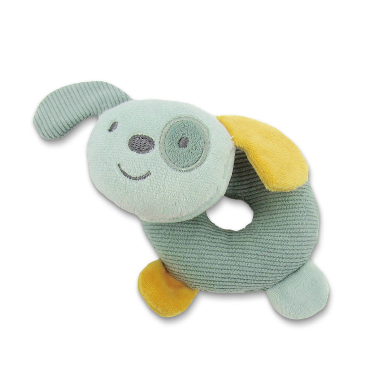 Lorelli Baby Rassel Tiere, Greifling aus Pl&uuml;sch, leuchtende Farben, ab Geburt hellgr&uuml;n - Bild 1