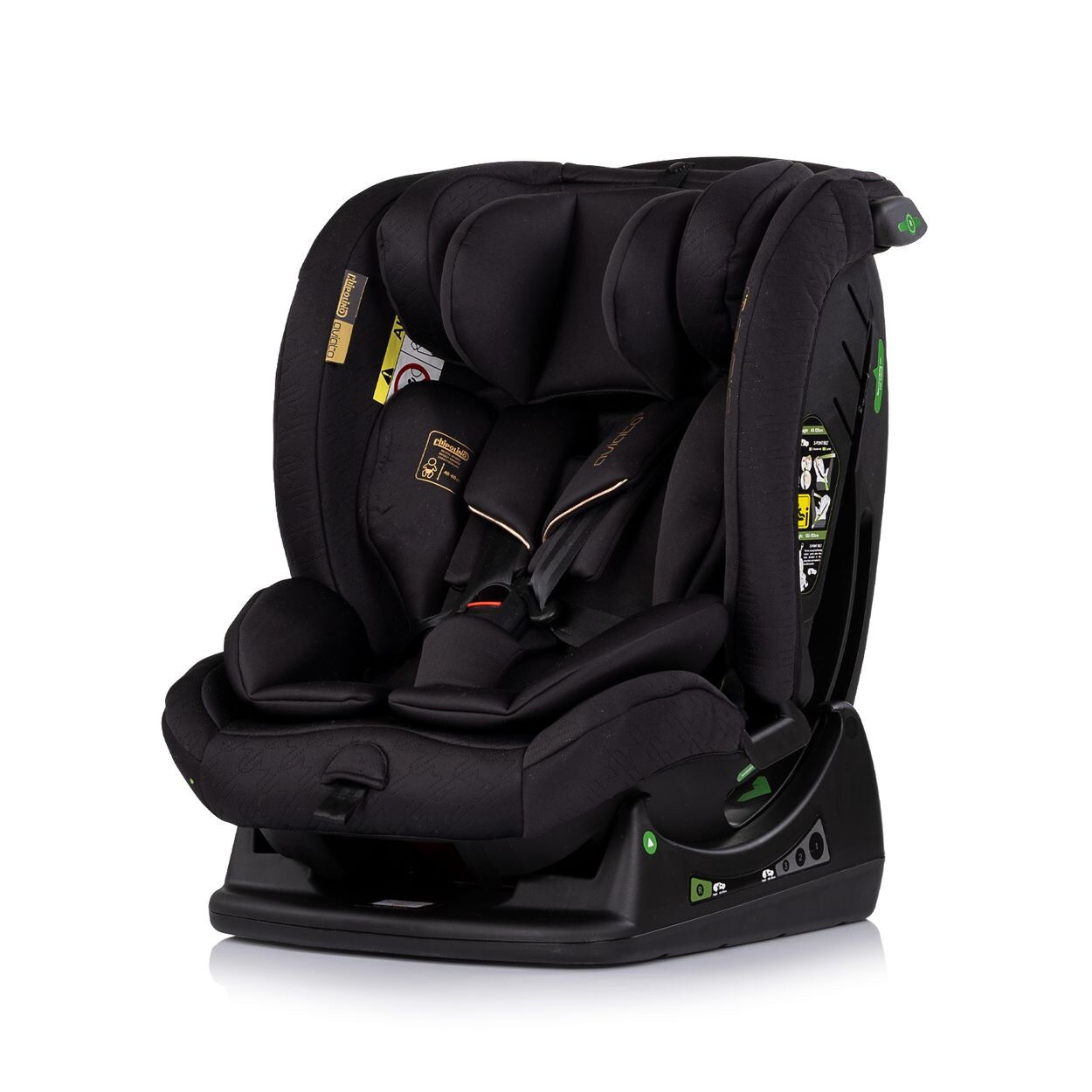 Chipolino Kindersitz i-Size Aviato (40 - 150 cm) Gruppe 0/1/2/3, verstellbar schwarz gemustert
