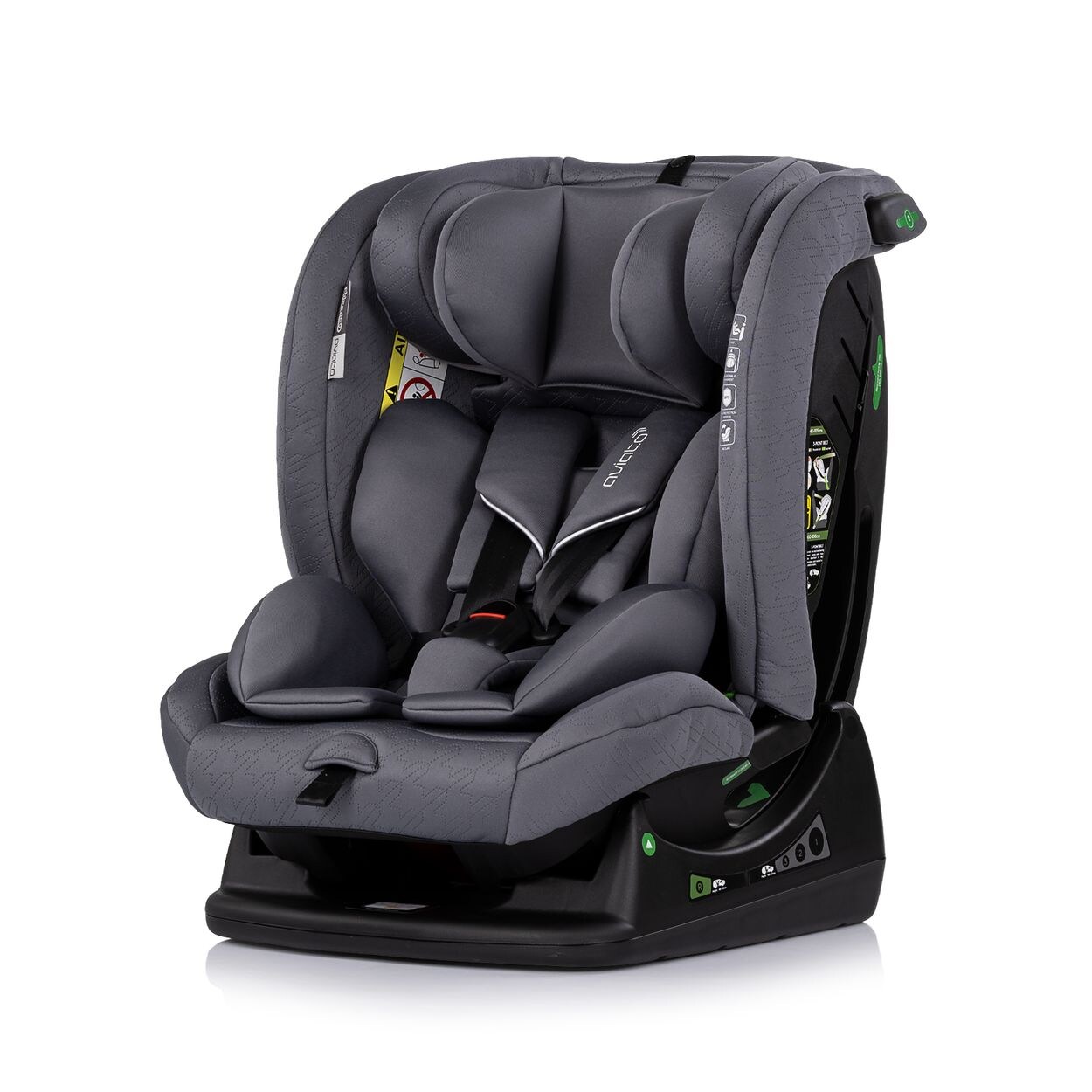 Chipolino Kindersitz i-Size Aviato (40 - 150 cm) Gruppe 0/1/2/3, verstellbar grau gemustert