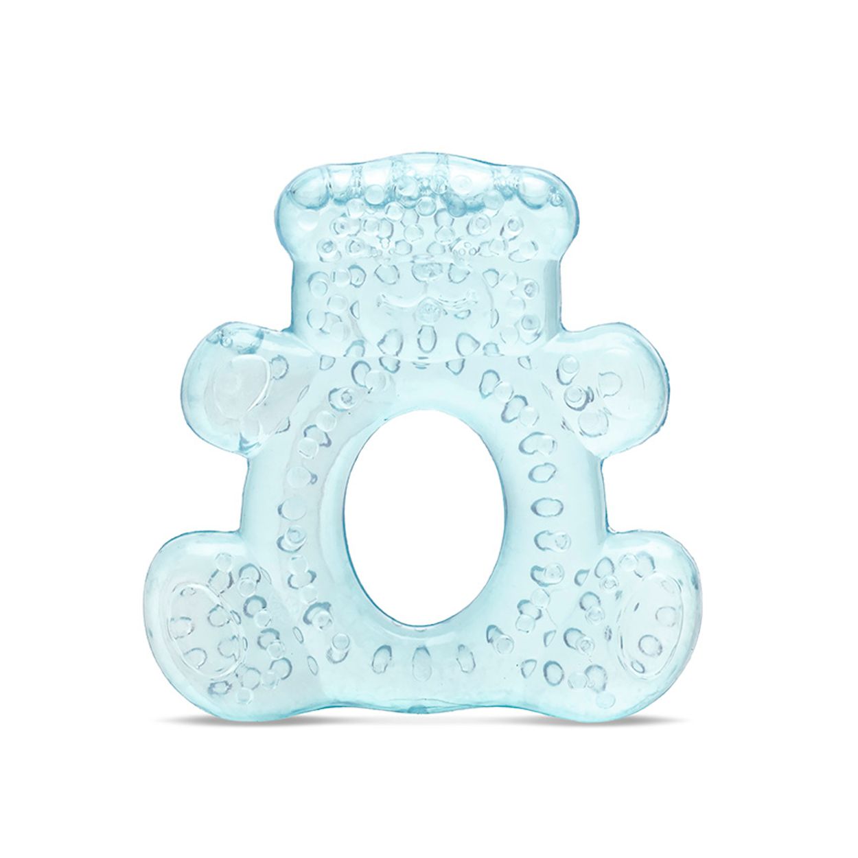Lorelli Bei&szlig;ring B&auml;r K&uuml;hlbei&szlig;ring Zahnungshilfe massiert lindert wassergef&uuml;llt hellblau - Bild 1