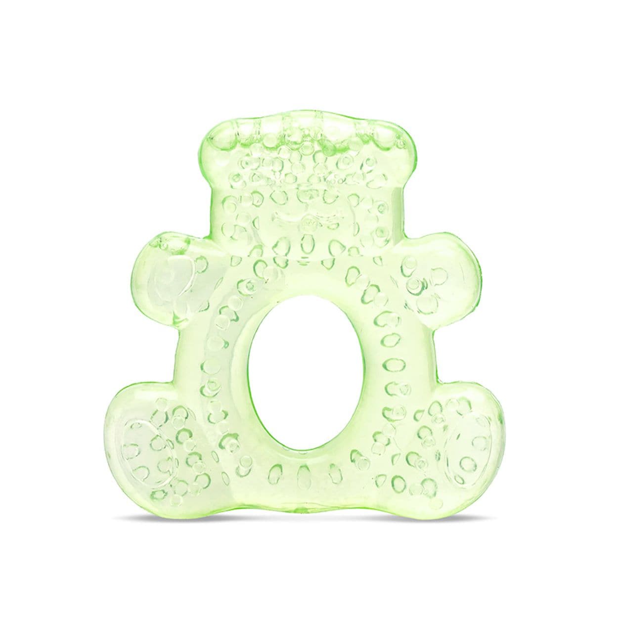 Lorelli Bei&szlig;ring B&auml;r K&uuml;hlbei&szlig;ring Zahnungshilfe massiert lindert wassergef&uuml;llt gr&uuml;n - Bild 1