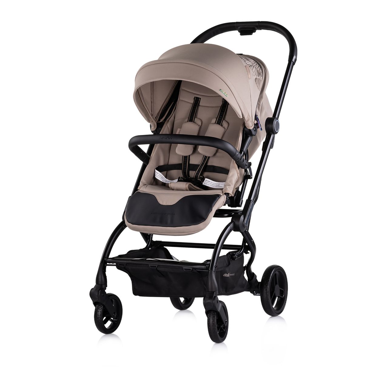 Chipolino Kinderwagen Revolut, Sitz 360 Grad drehbar, verstellbar, EVA-Reifen beige - Bild 1