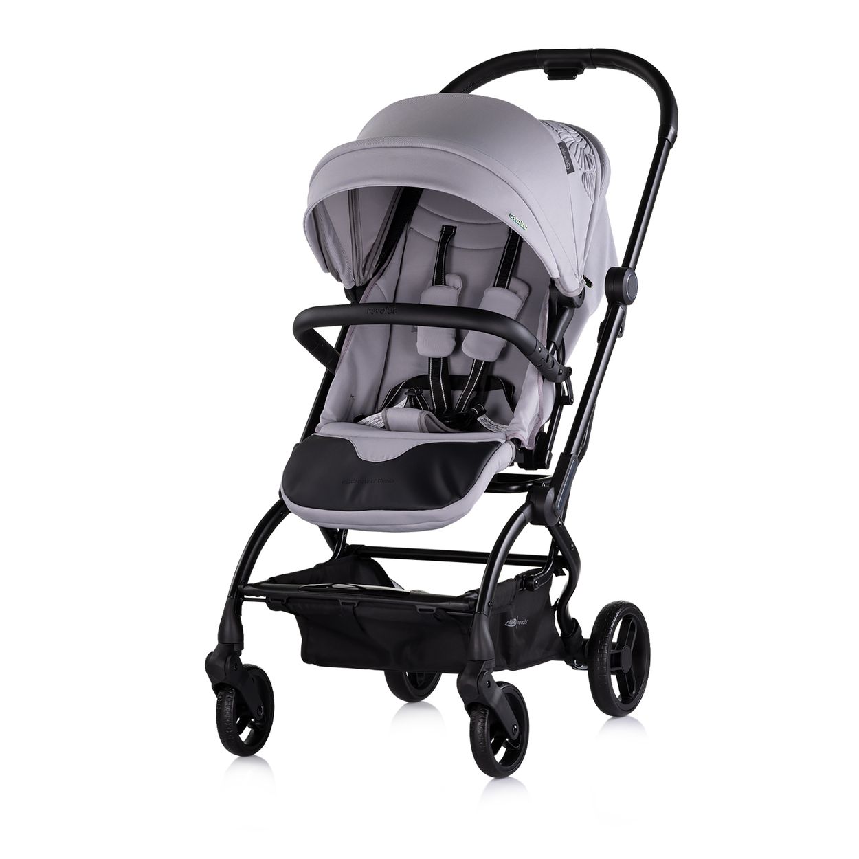 Chipolino Kinderwagen Revolut, Sitz 360 Grad drehbar, verstellbar, EVA-Reifen grau - Bild 1