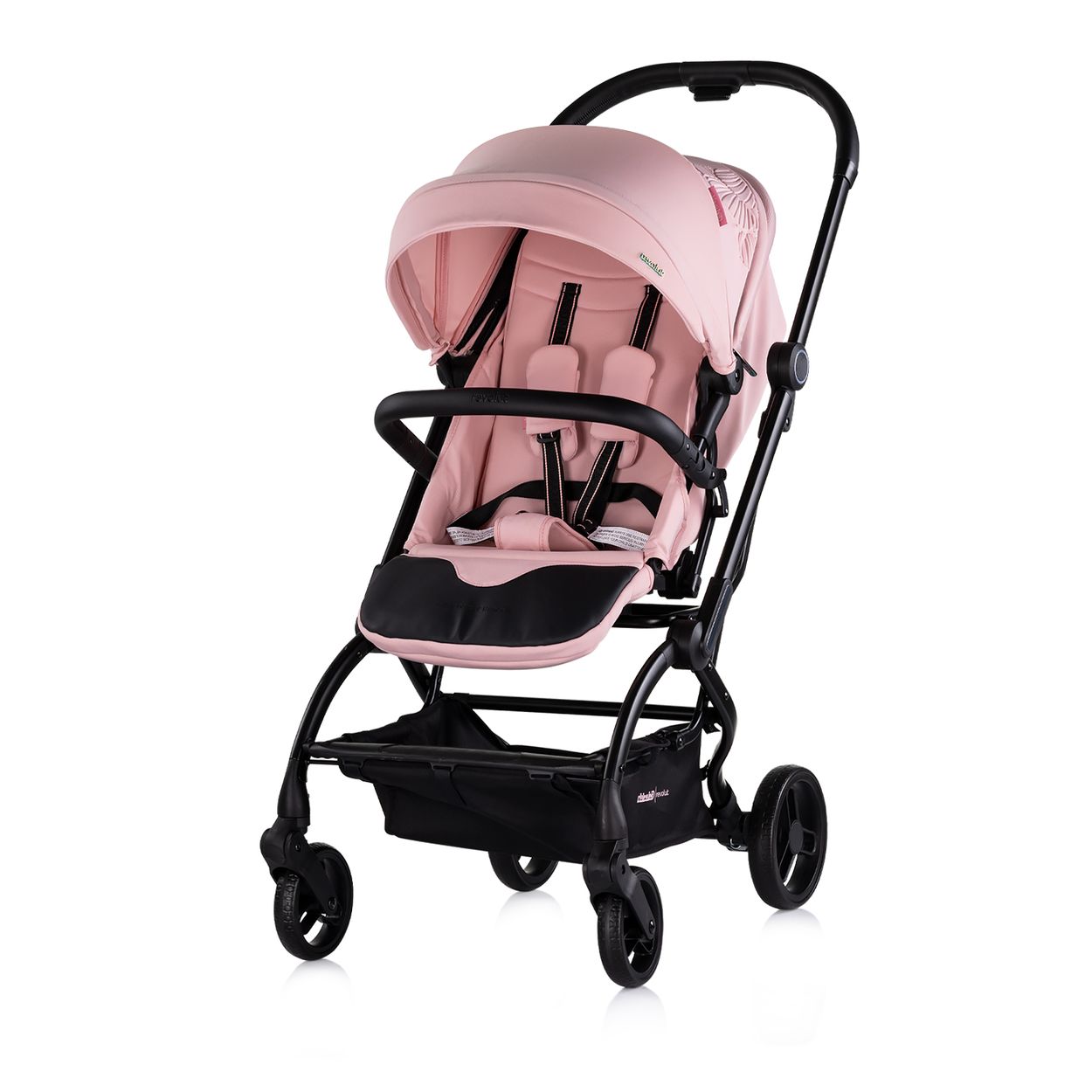 Chipolino Kinderwagen Revolut, Sitz 360 Grad drehbar, verstellbar, EVA-Reifen rosa - Bild 1