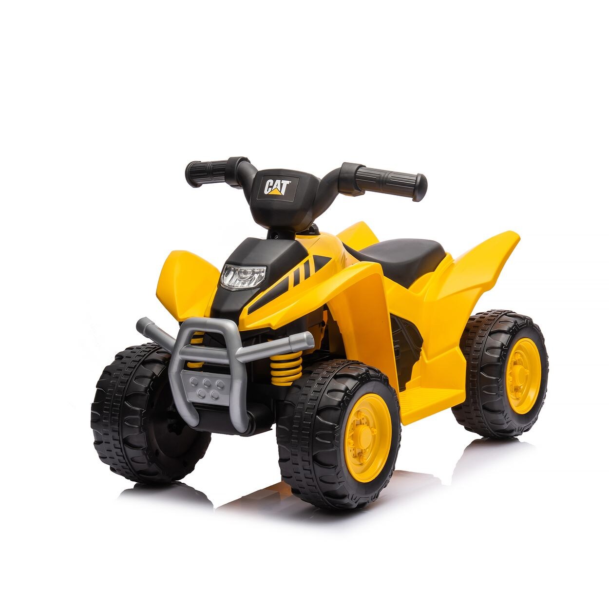 Chipolino Kinder Elektro-Rutschauto CAT ATV, Gaspedal, Piepton am Lenkrad, 25 kg gelb | 03800933001603