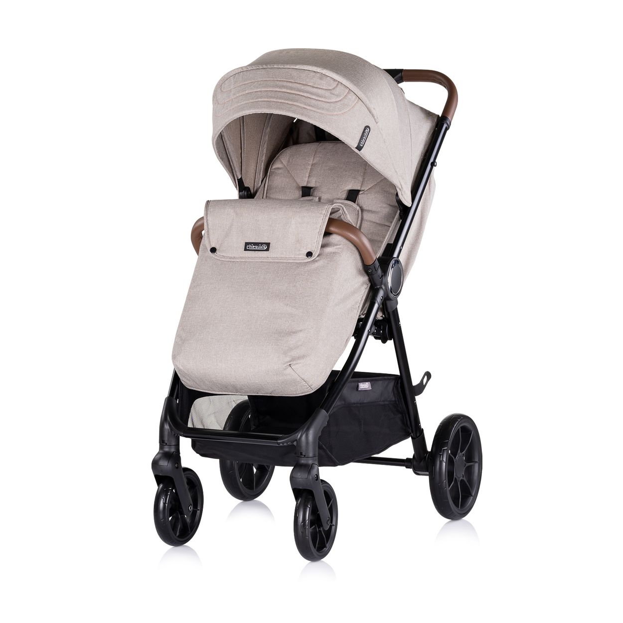 Chipolino Kombikinderwagen Ultera 2 in 1 Babyschale Fu&szlig;abdeckung klappbar Korb hellbraun - Bild 1
