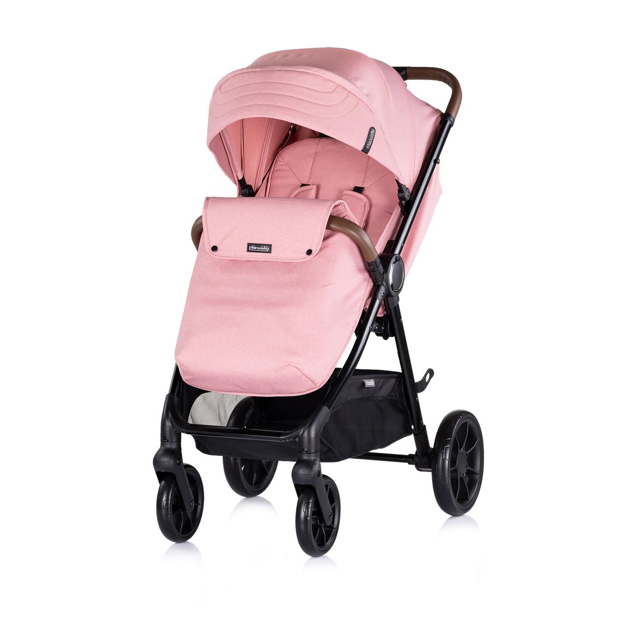 Chipolino Kombikinderwagen Ultera 2 in 1 Babyschale Fu&szlig;abdeckung klappbar Korb rosa - Bild 1