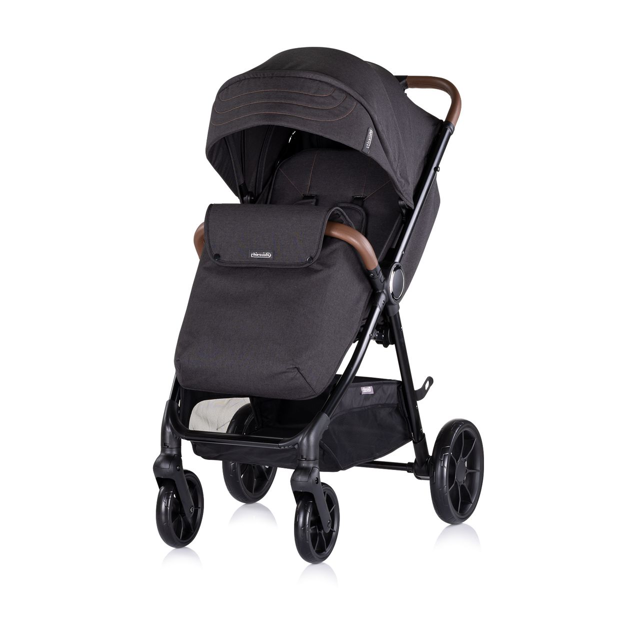 Chipolino Kombikinderwagen Ultera 2 in 1 Babyschale Fu&szlig;abdeckung klappbar Korb schwarz - Bild 1