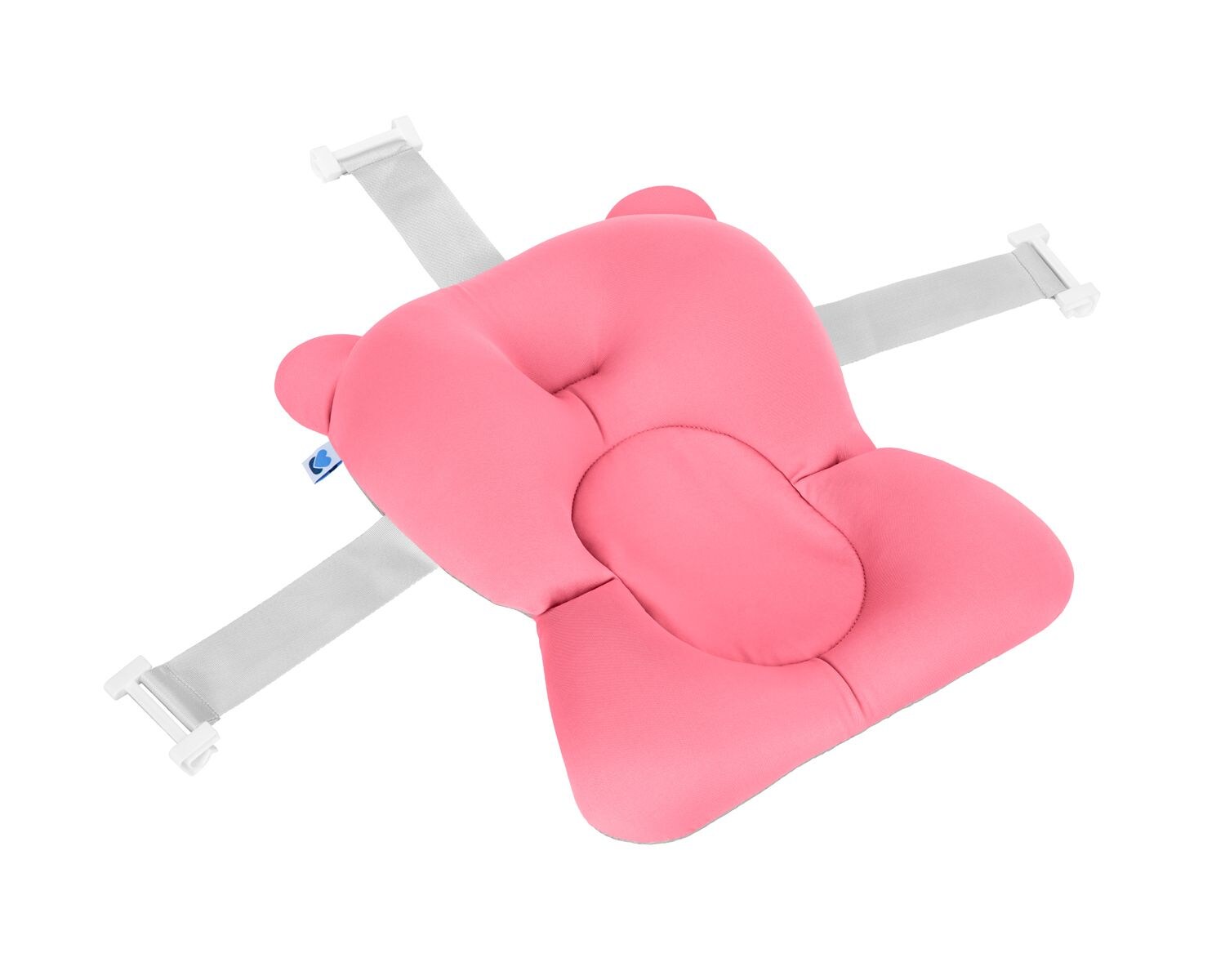 Kikka boo Badekissen Bär Badehilfe, Wannenauflage, Baby-Badewannenkissen, Clips pink | 03800171202695