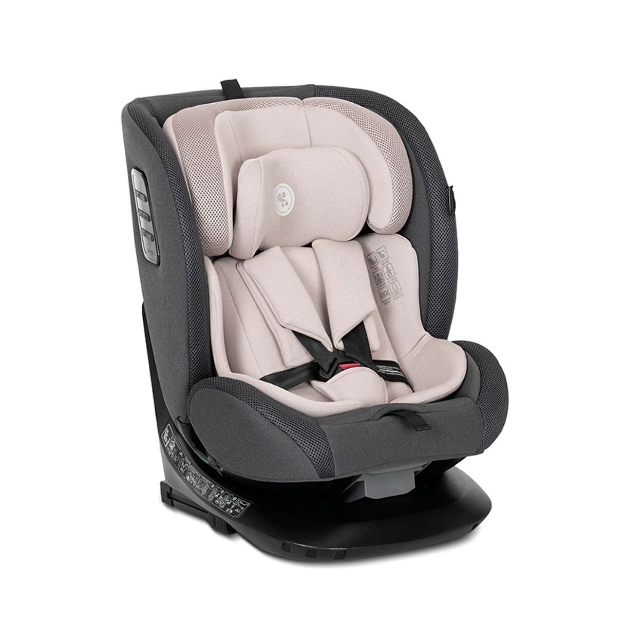 Lorelli Kindersitz Monza i-Size (40-150cm) Isofix, Anti-Rebound-Bügel, drehbar beige