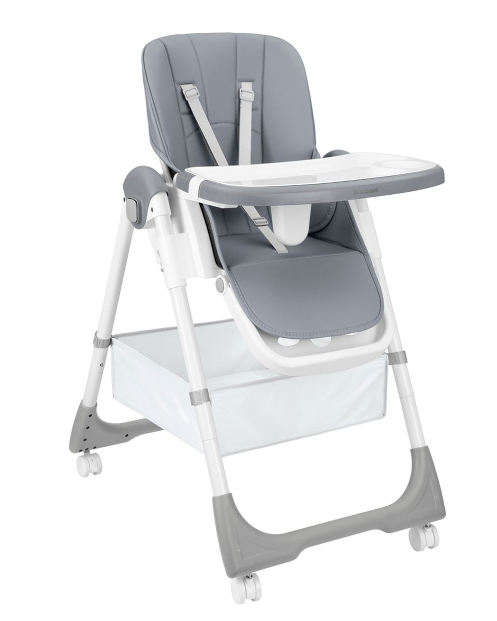 Kikka boo Kinderhochstuhl Spicy+ faltbar h&ouml;henverstellbar Fu&szlig;st&uuml;tze R&auml;der Korb grau - Bild 1