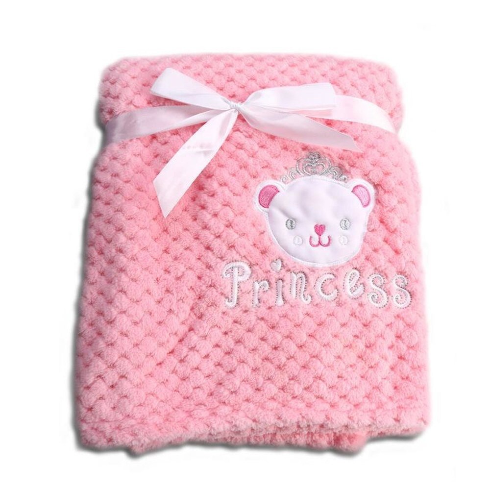 Cangaroo Babydecke Freya, Gr&ouml;&szlig;e 80 x 110 cm kuschelige Babydecke aus Fleece rosa - Bild 1