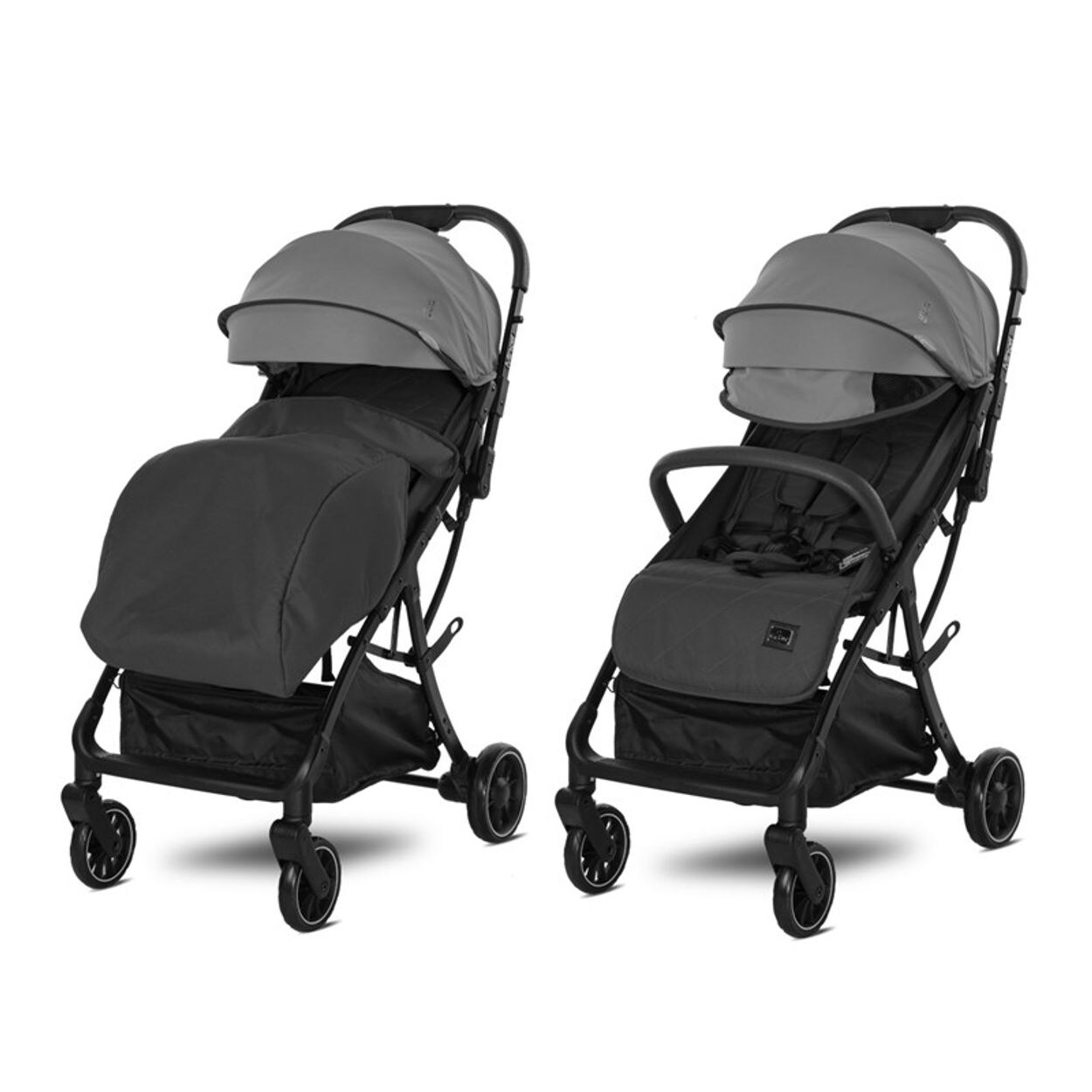 Lorelli Kinderwagen Buggy Minori faltbar PU-Räder Getränkehalter Fußabdeckung tannengrün
