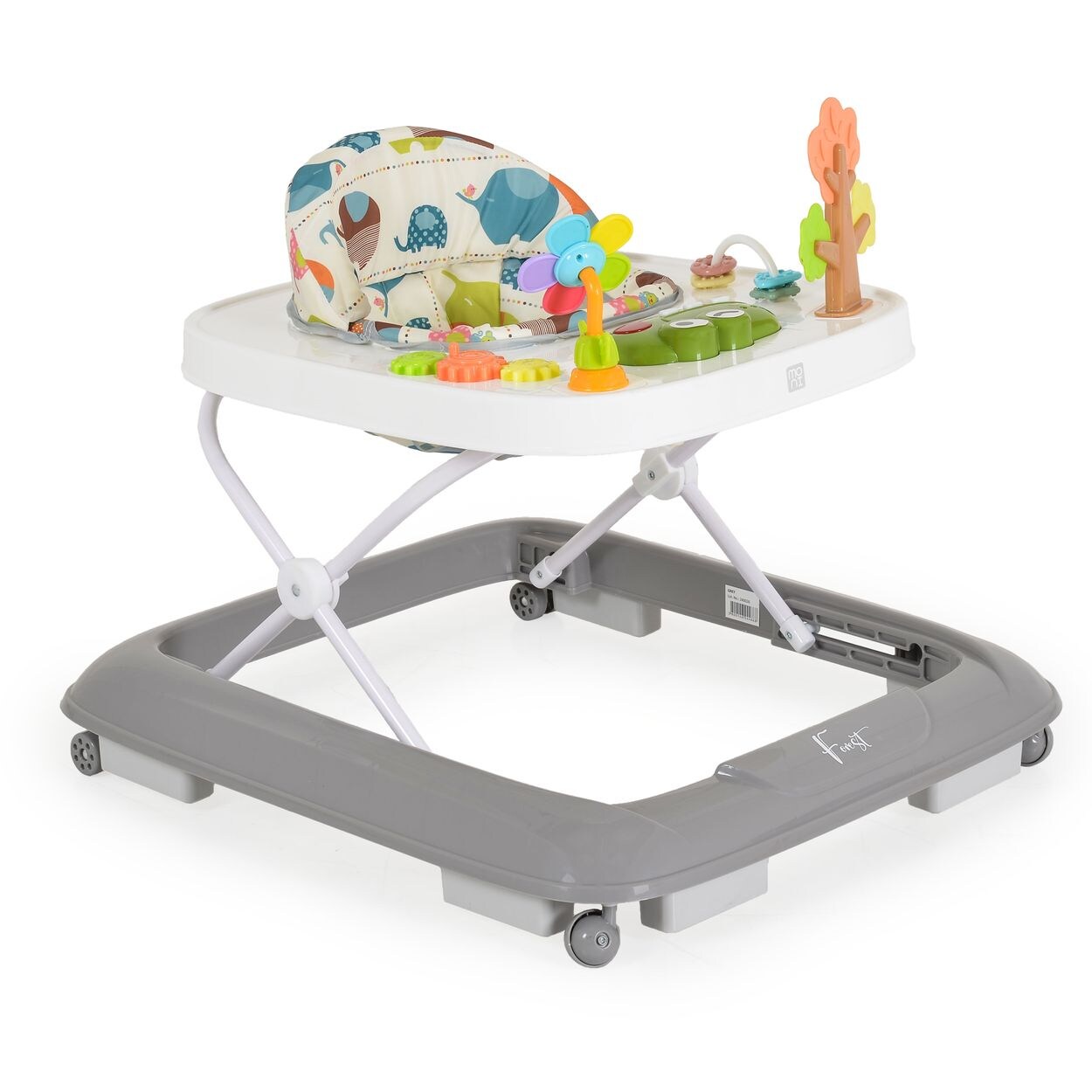 Moni Lauflernhilfe Forest Lieder Lichter Spielcenter Räder faltbar Stopper 12 kg grau