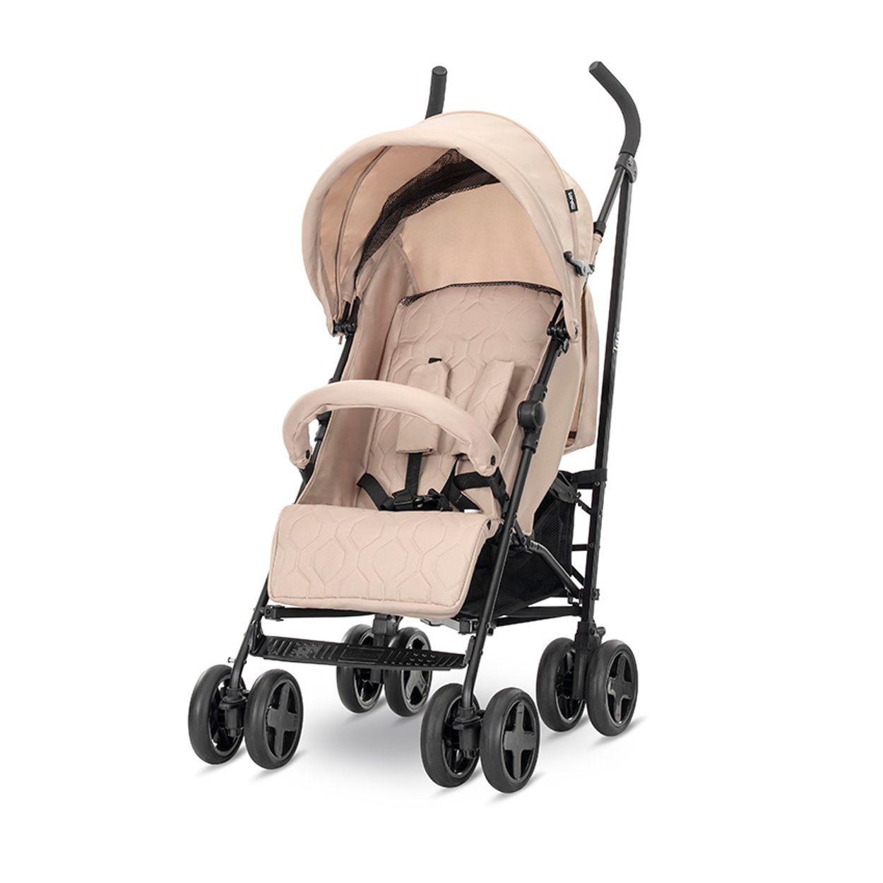 Lorelli Kinderwagen, Buggy IDA, schwenkbare Vorderr&auml;der, R&uuml;ckenlehne verstellbar beige schwarz - Bild 1