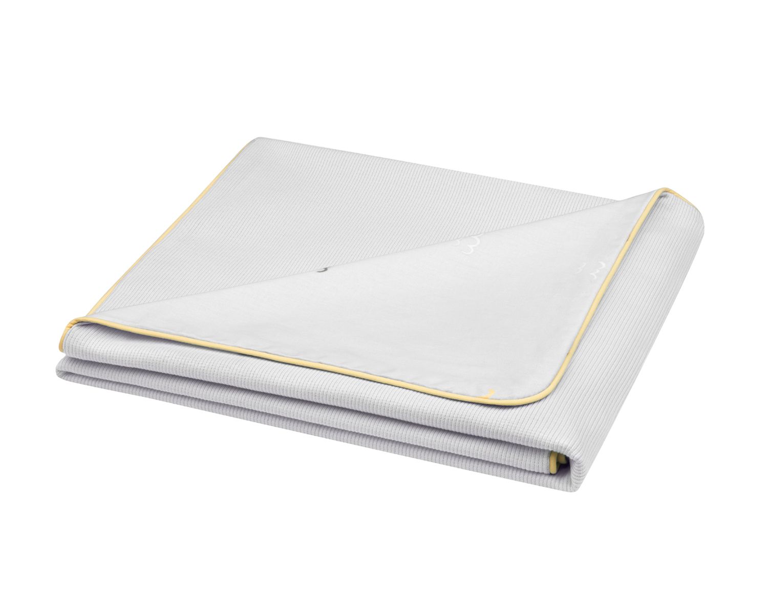 Kikka boo Baby-Sommerdecke 100 x 80 cm, 100% Baumwolle, Wendedecke, ab Geburt grau - Bild 1