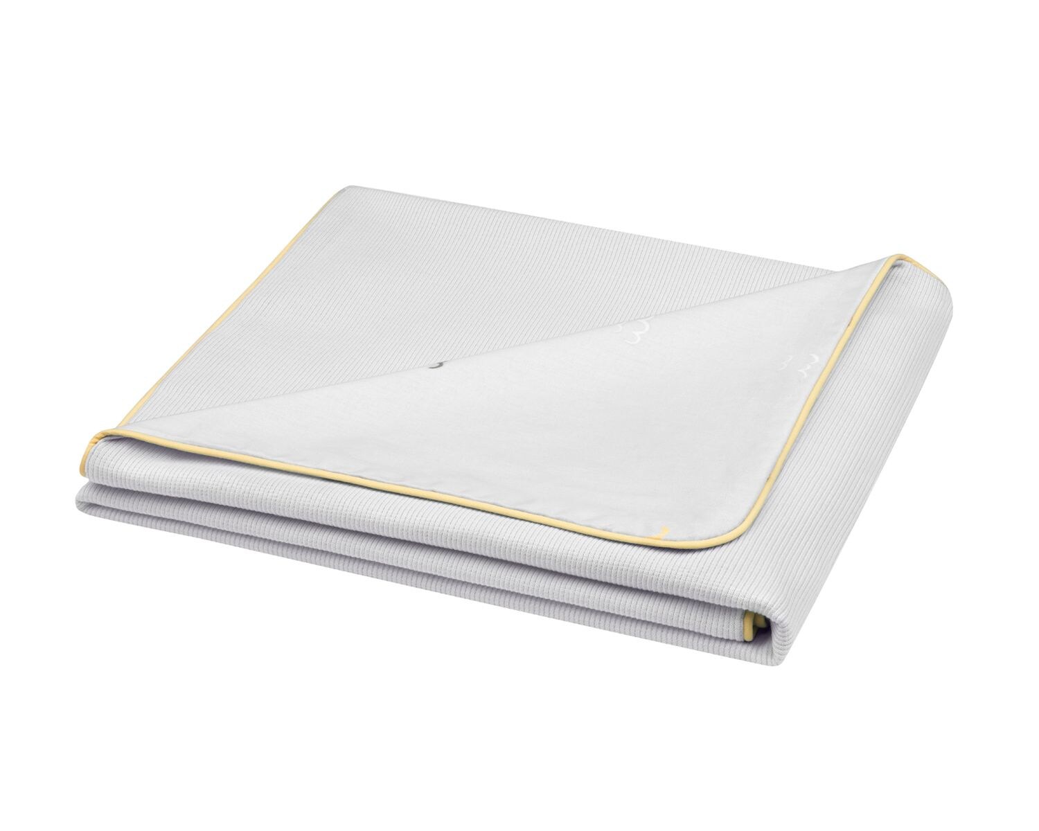 Kikka boo Baby-Sommerdecke 100 x 80 cm, 100% Baumwolle, Wendedecke, ab Geburt grau