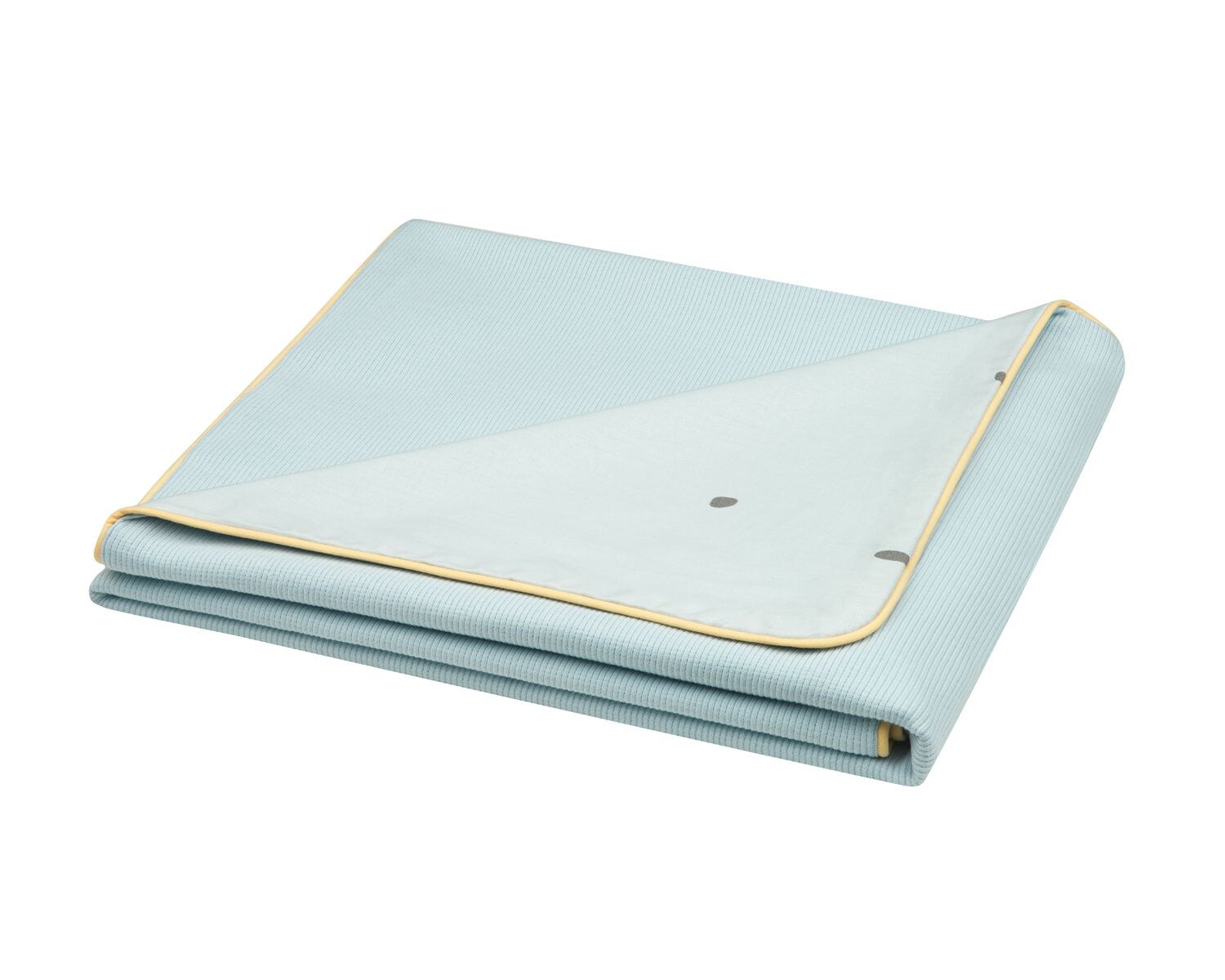 Kikka boo Baby-Sommerdecke 100 x 80 cm, 100% Baumwolle, Wendedecke, ab Geburt hellblau