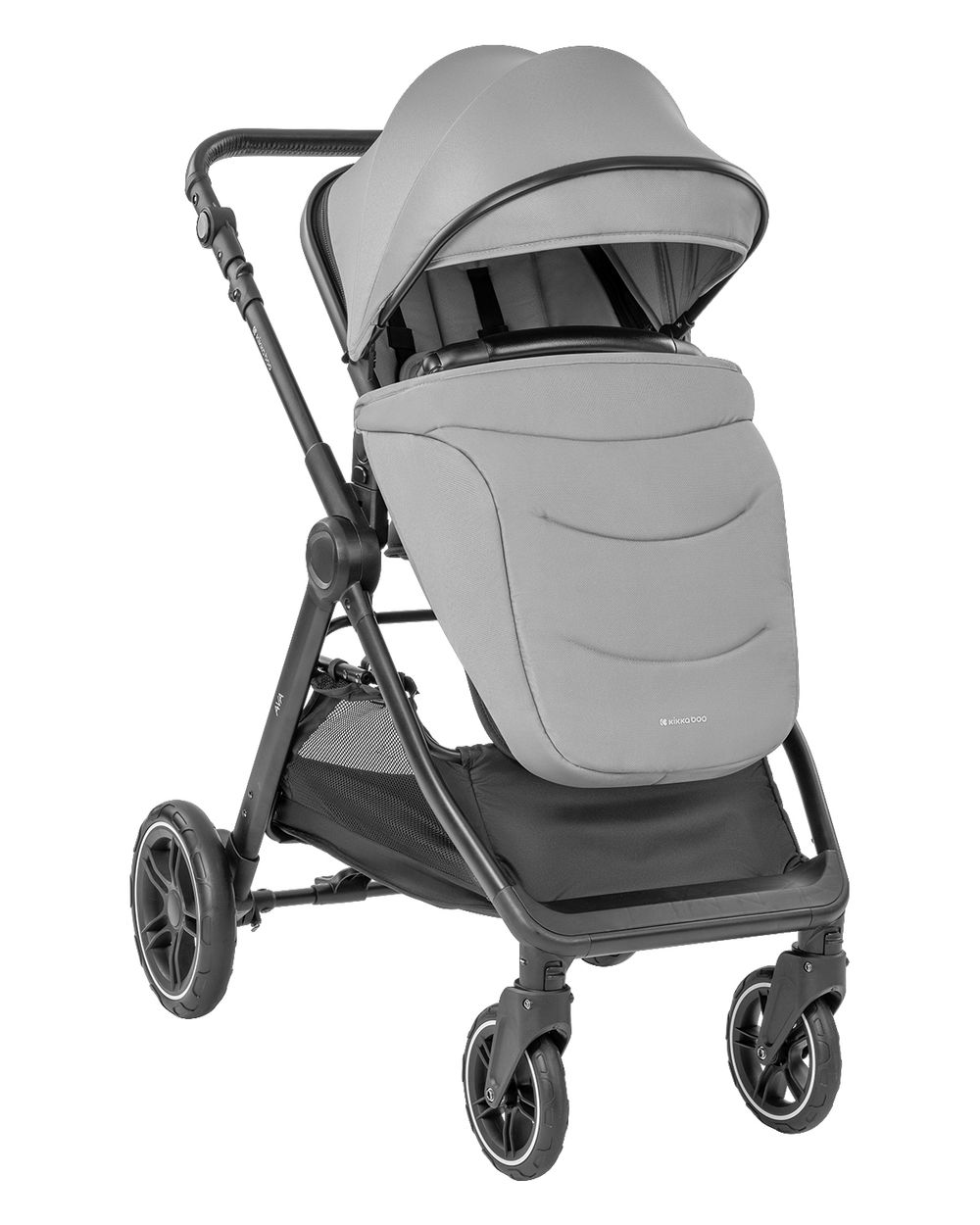 Kikka boo Kombikinderwagen Ava 3 in 1 Babywanne, Babyschale, Gummir&auml;der, Tasche grau - Bild 1