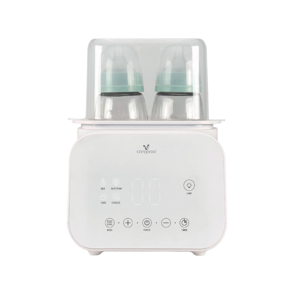 Cangaroo Flaschenwärmer 4 in 1 Tummy Erwärmen Aufwärmen Auftauen Sterilisieren weiß | 03800146272081