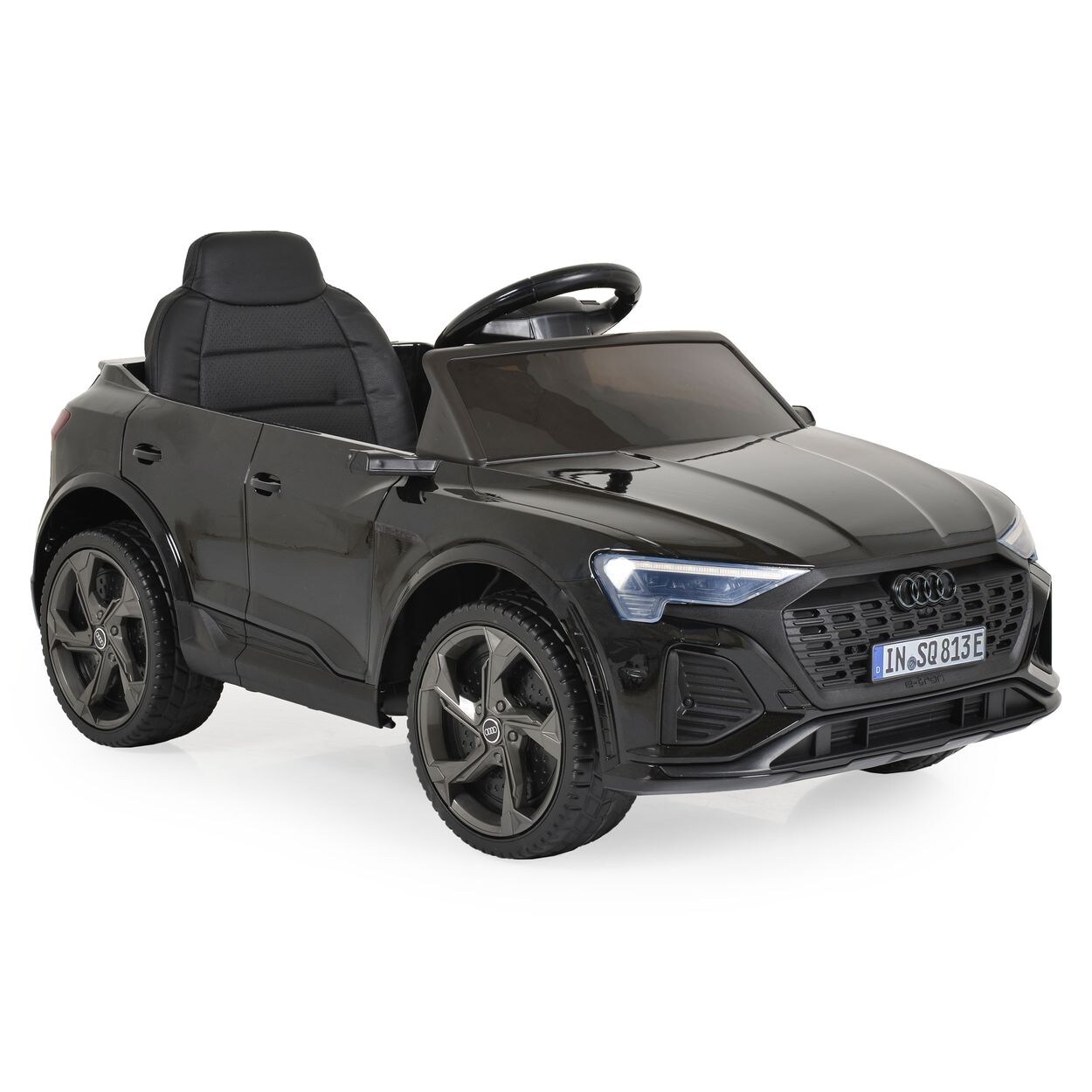 Moni Kinder Elektroauto Audi SQ8 e-tron EVA-Reifen Musik Licht MP3-Eingang Gurt schwarz