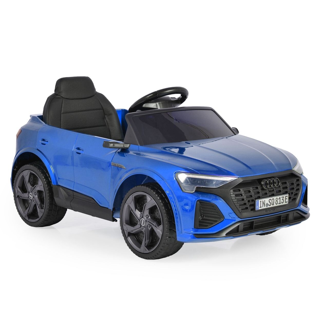 Moni Kinder Elektroauto Audi SQ8 e-tron EVA-Reifen Musik Licht MP3-Eingang Gurt blau