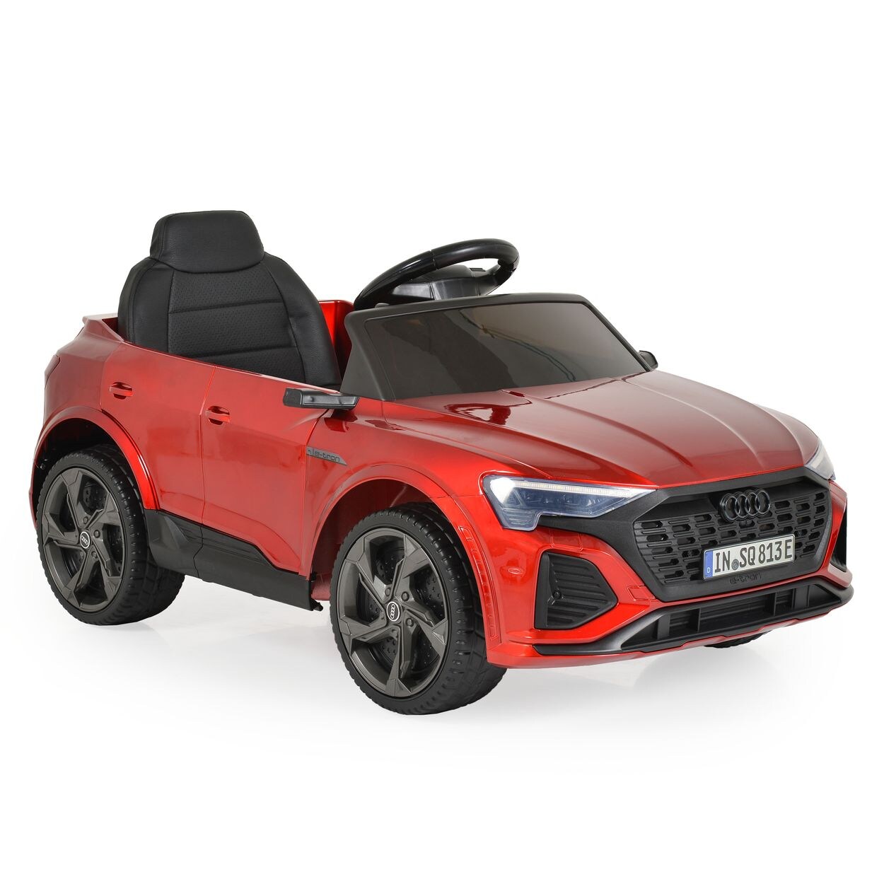 Moni Kinder Elektroauto Audi SQ8 e-tron EVA-Reifen Musik Licht MP3-Eingang Gurt rot