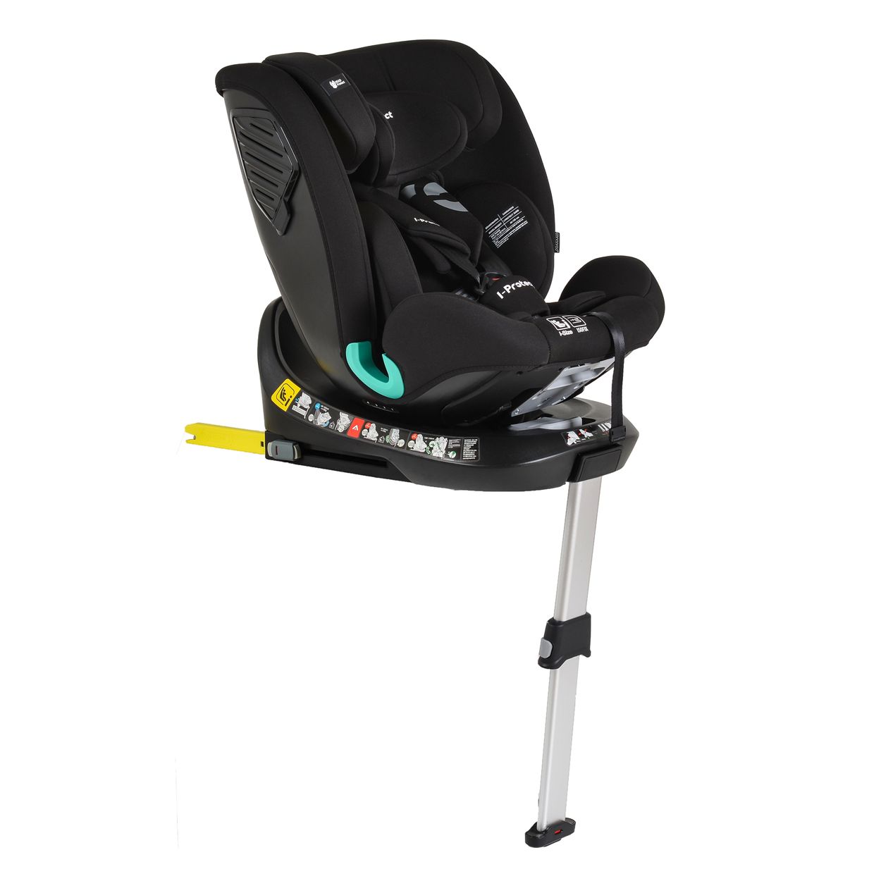 Cangaroo Kindersitz i-Protect i-Size (40-150cm) Gruppe 0+/1/2/3 St&uuml;tzfu&szlig; Isofix schwarz - Bild 1
