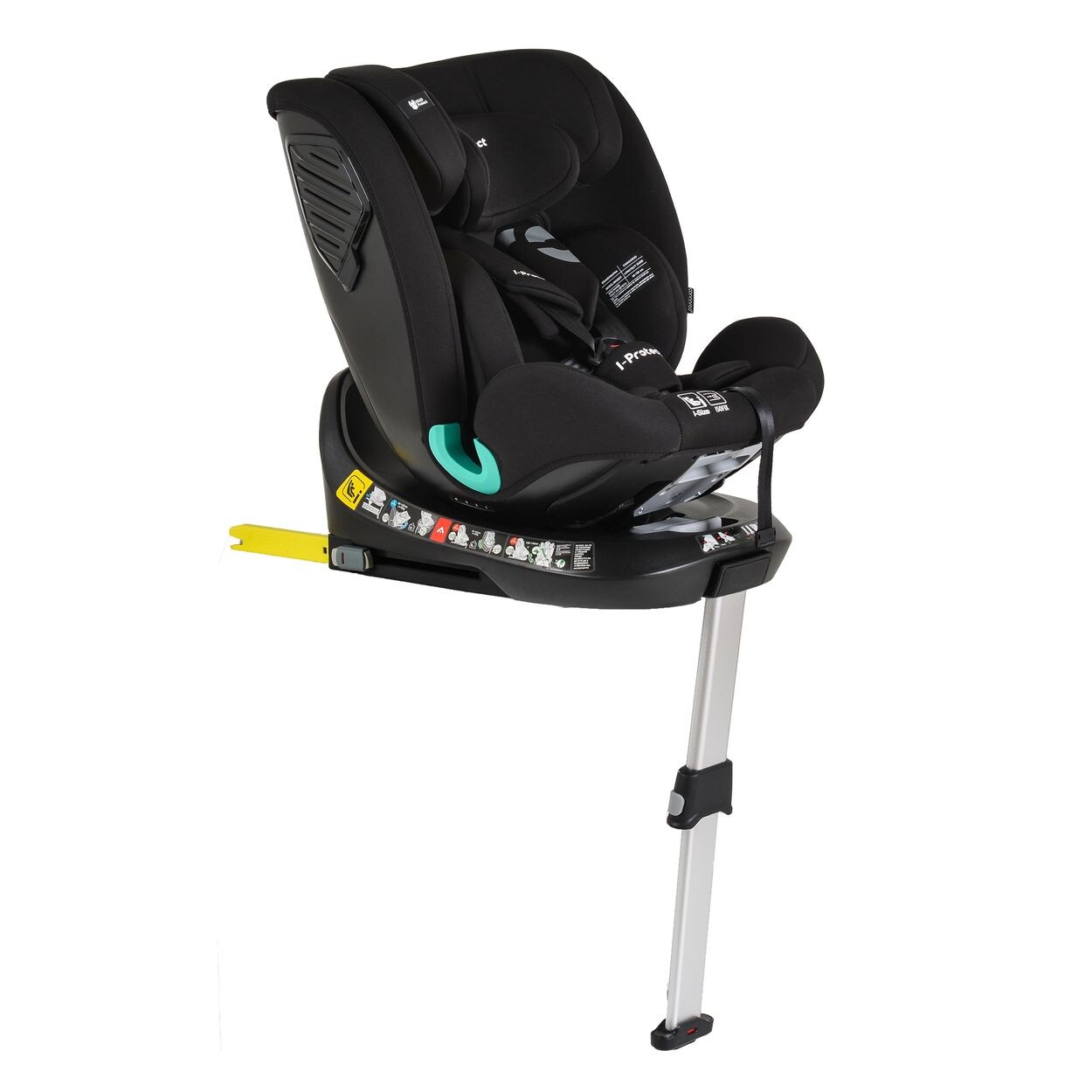 Cangaroo Kindersitz i-Protect i-Size (40-150cm) Gruppe 0+/1/2/3 Stützfuß Isofix schwarz | 03801005152889