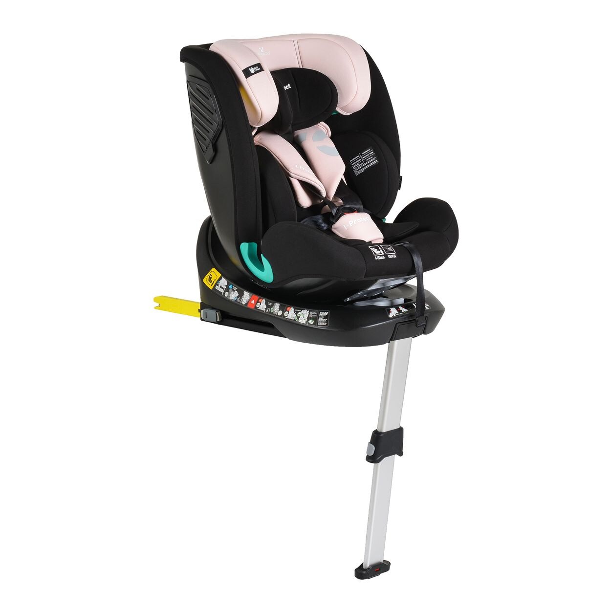 Cangaroo Kindersitz i-Protect i-Size (40-150cm) Gruppe 0+/1/2/3 Stützfuß Isofix rosa