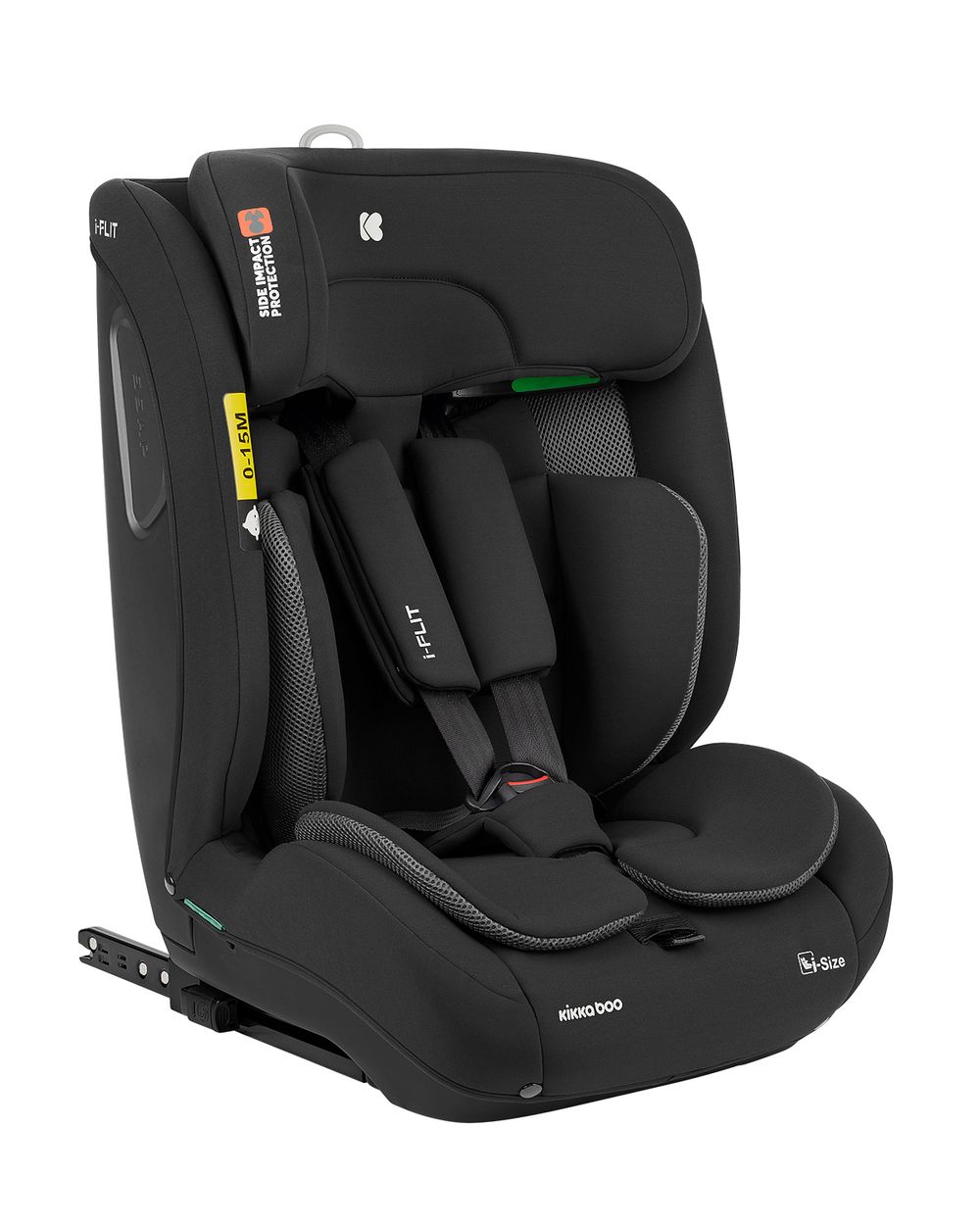 Kikka boo Kindersitz i-Flit i-Size (76-150cm) Isofix Kopfst&uuml;tze verstellbar SPS schwarz - Bild 1