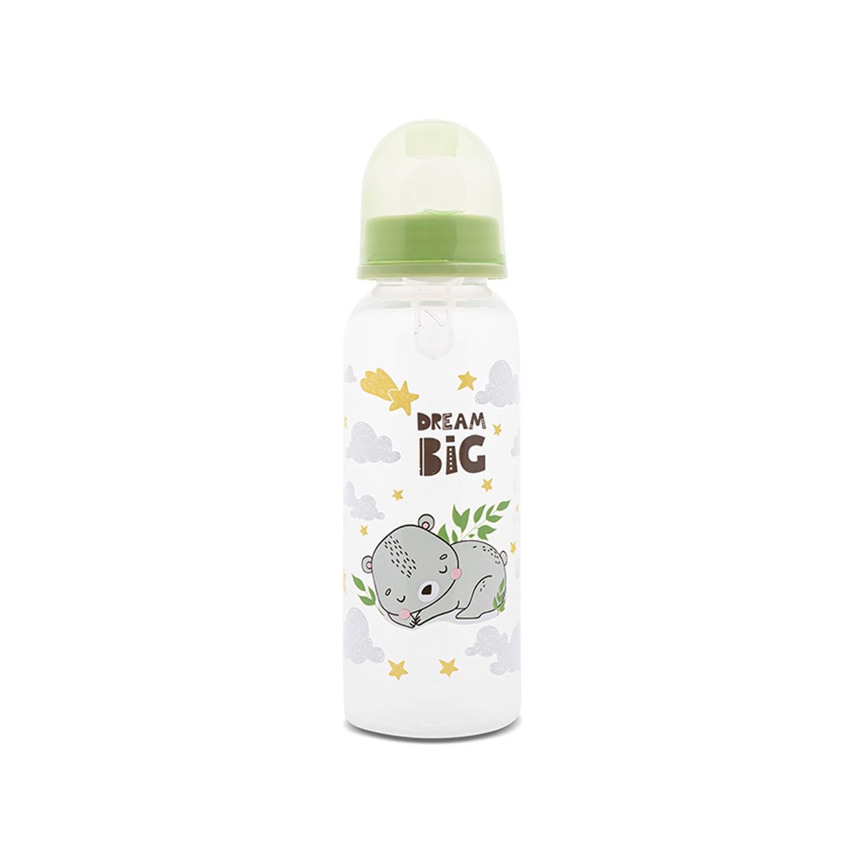 Baby Care Babyflasche Simple 250 ml Tiere, Sauger Gr&ouml;&szlig;e 0+, Deckel, ab Geburt hellgr&uuml;n - Bild 1