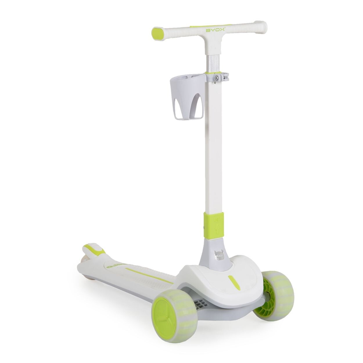 Byox Kinderroller Aero klappbar Getränkehalter Hinterradbremse höhenverstellbar grün