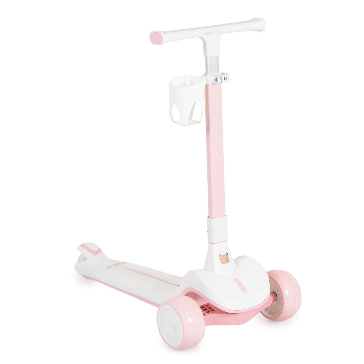 Byox Kinderroller Aero klappbar Getränkehalter Hinterradbremse höhenverstellbar rosa