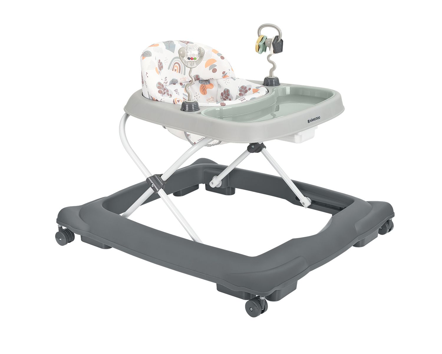 Kikka boo Lauflernhilfe Paleo, faltbar, h&ouml;henverstellbar, Stopper, R&auml;der drehbar grau - Bild 1