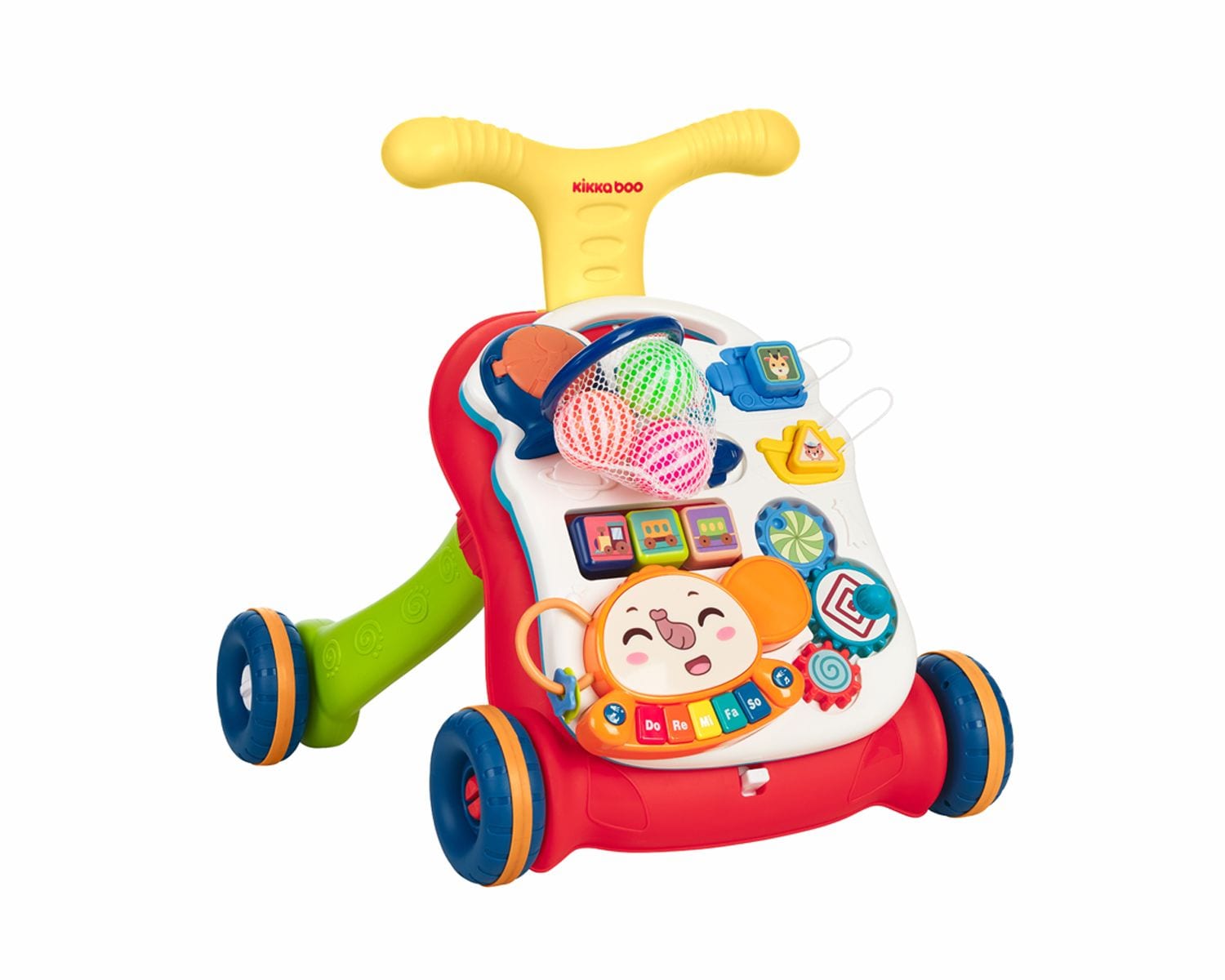 Kikkaboo Laufwagen 2 in 1 Grow Spieltisch Motorikspielcenter Musik Lichtfunktion gelb - Bild 1